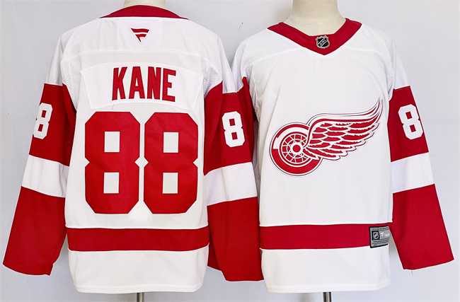 Mens Detroit Red Wings #88 Patrick Kane White 2024-25 Stitched Jersey->detroit red wings->NHL Jersey